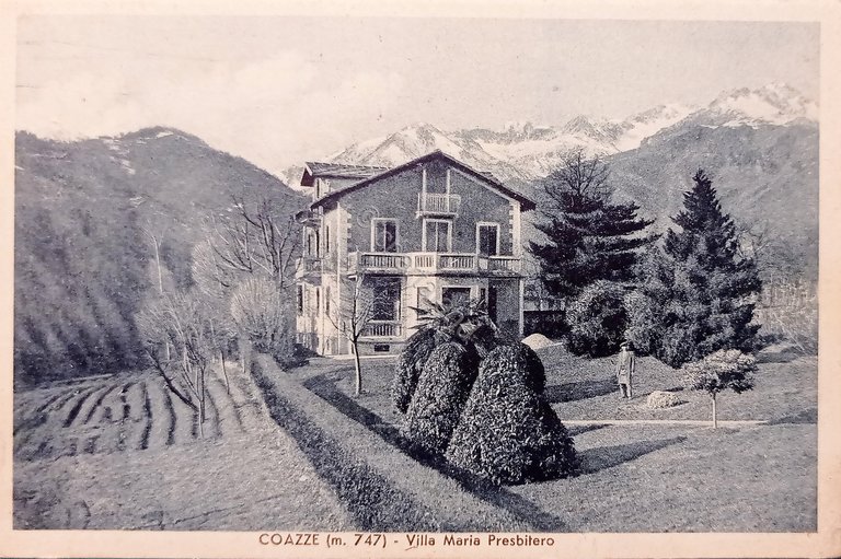 Cartolina - Coazze - Villa Maria Presbitero - 1917