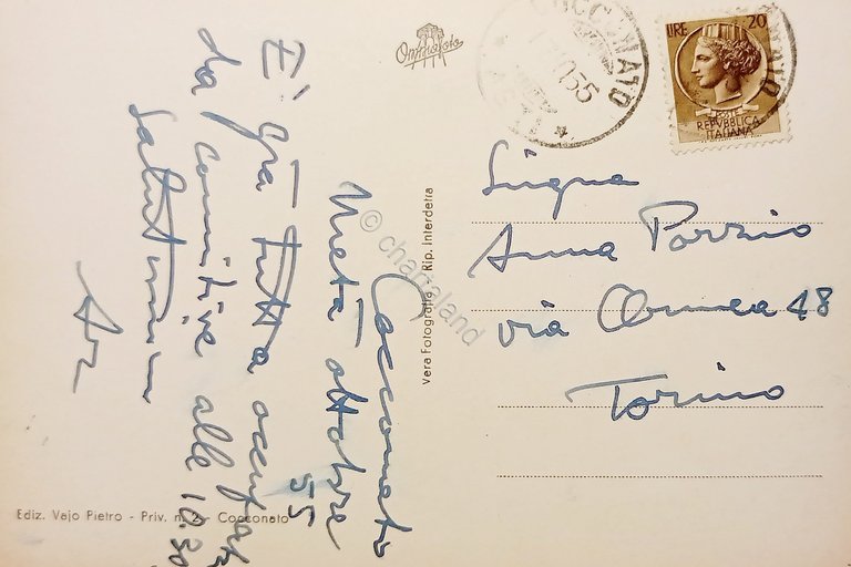 Cartolina - Cocconato - Antico Palazzo Municipale - 1955