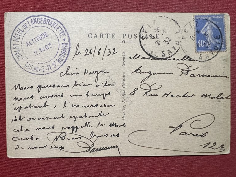 Cartolina - Col du Petit Saint-Bernard - L'Hospice Italien et …