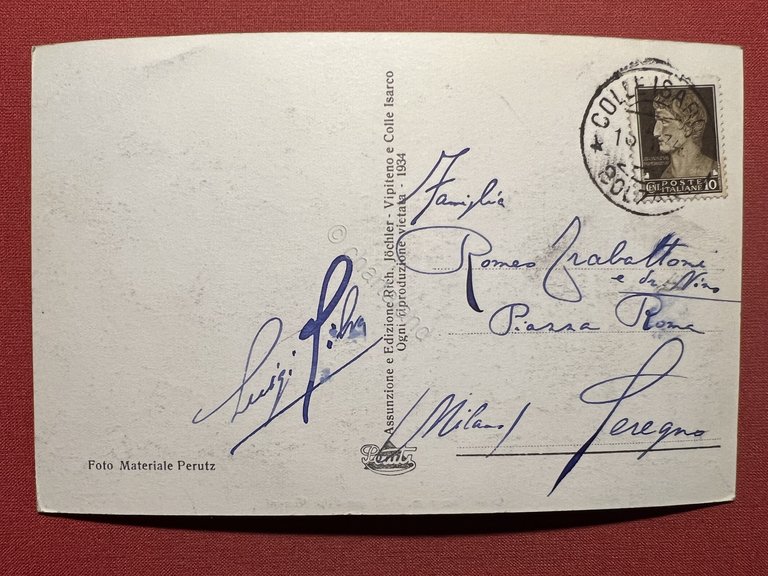 Cartolina - Colle Isarco con Alpi ( Bolzano ) - …