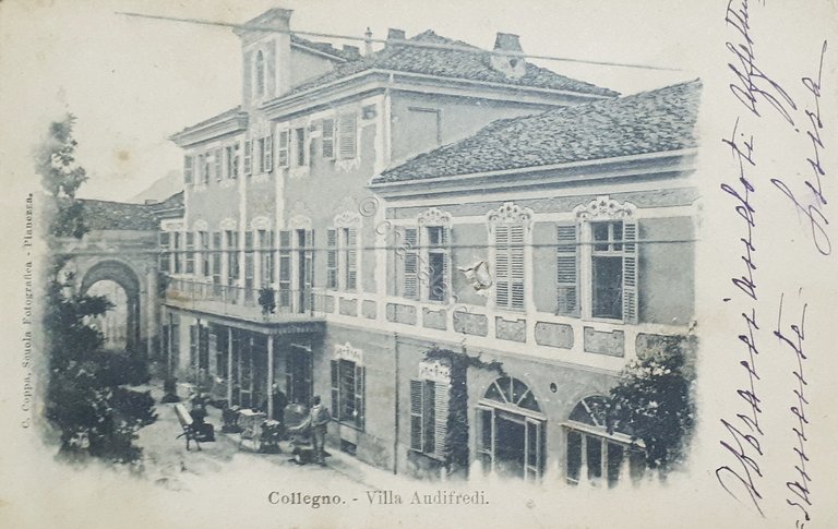 Cartolina - Collegno - Villa Audifredi - 1900 ca.