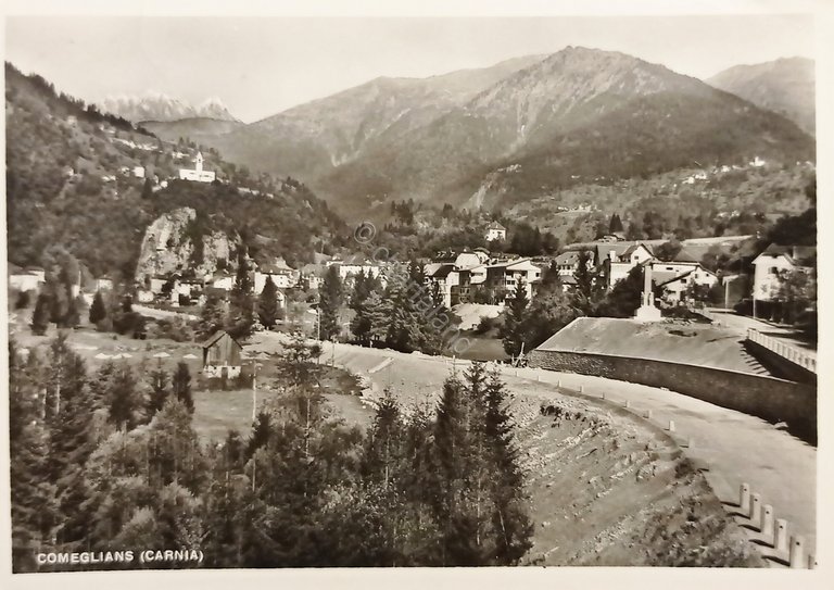 Cartolina - Comeglians ( Carnia ) - 1957