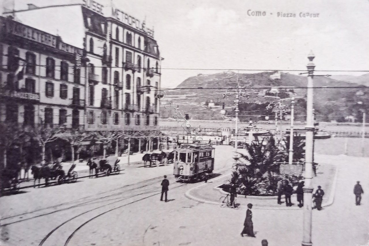 Cartolina - Como - Piazza Cavour - 1919