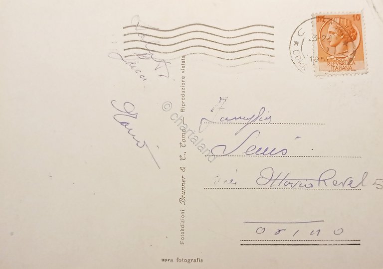 Cartolina - Como - Piazza Cavour - 1956