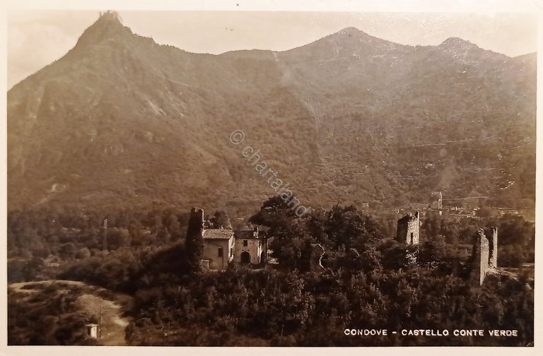 Cartolina - Condove - Castello Conte Verde - 1940 ca.