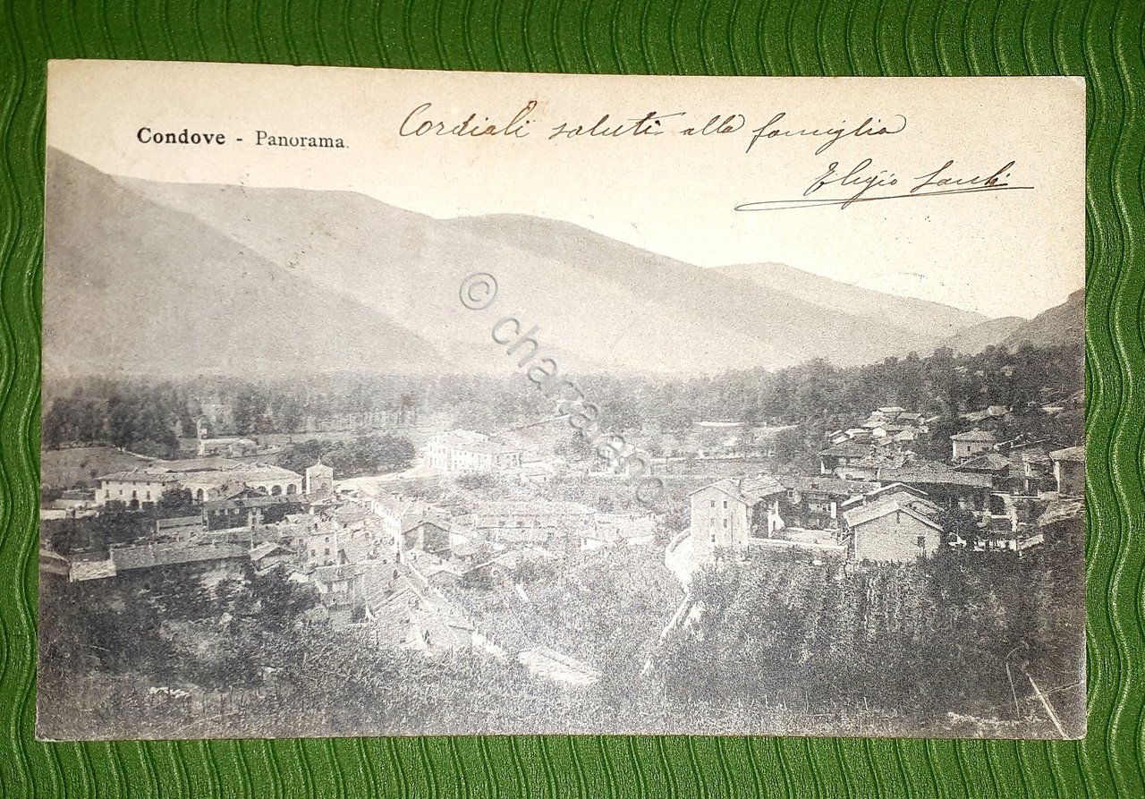 Cartolina - Condove - Panorama - 1901