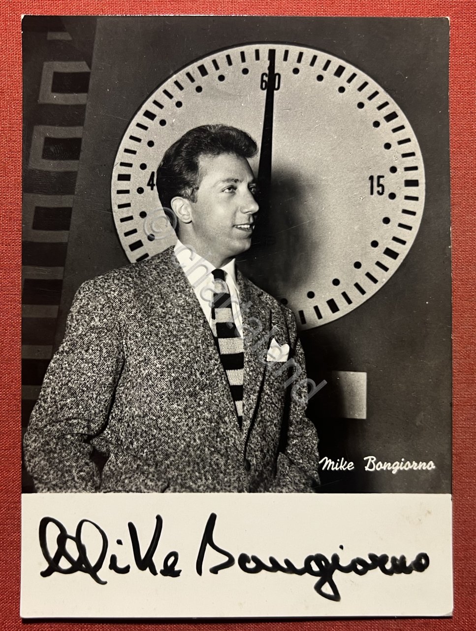 Cartolina - Conduttore televisivo Mike Bongiorno - 1956