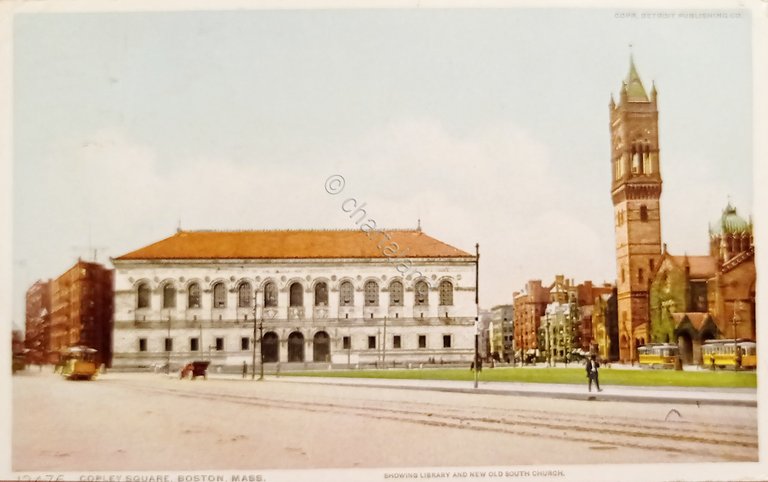 Cartolina - Copley Square - Boston, Massachusetts - 1911