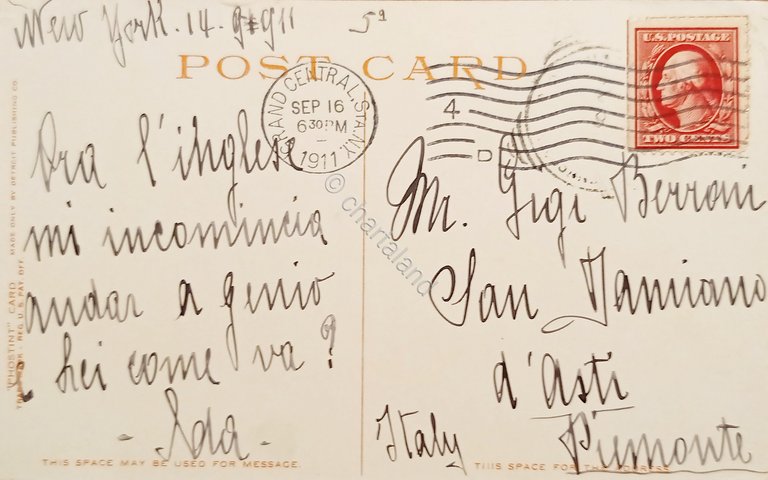 Cartolina - Copley Square - Boston, Massachusetts - 1911