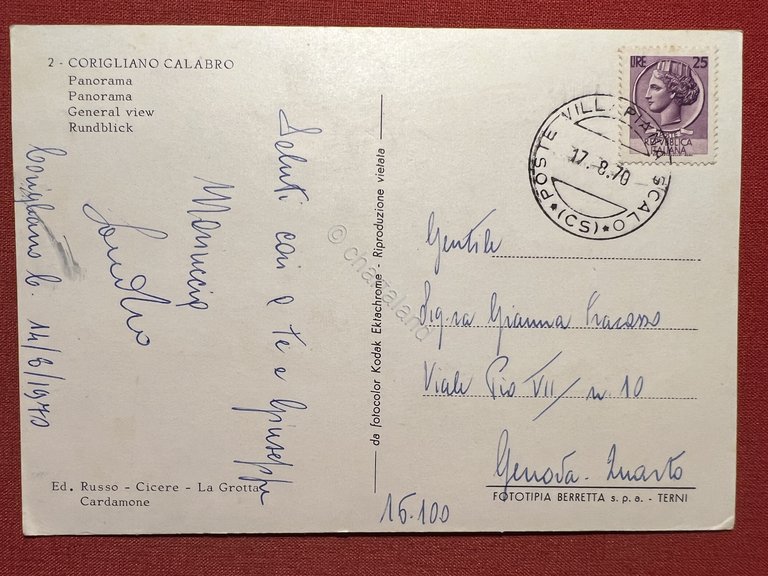 Cartolina - Corigliano Calabro ( Cosenza ) - Panorama - …