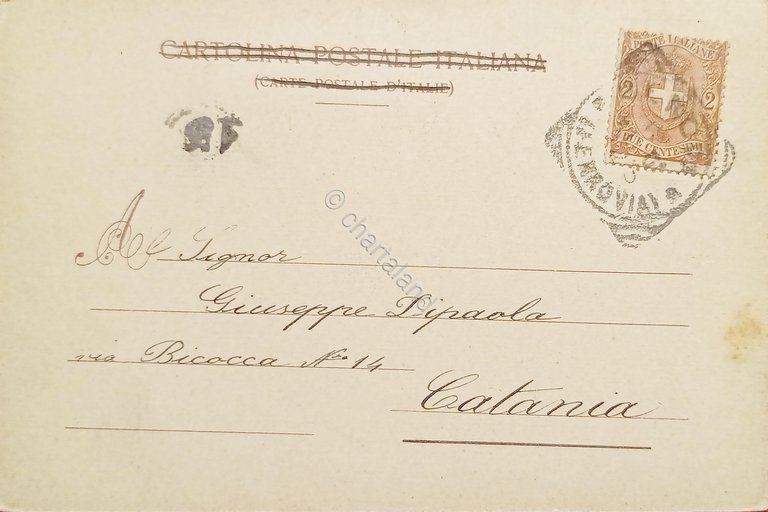 Cartolina - Cornigliano - Villa Raggio - 1901