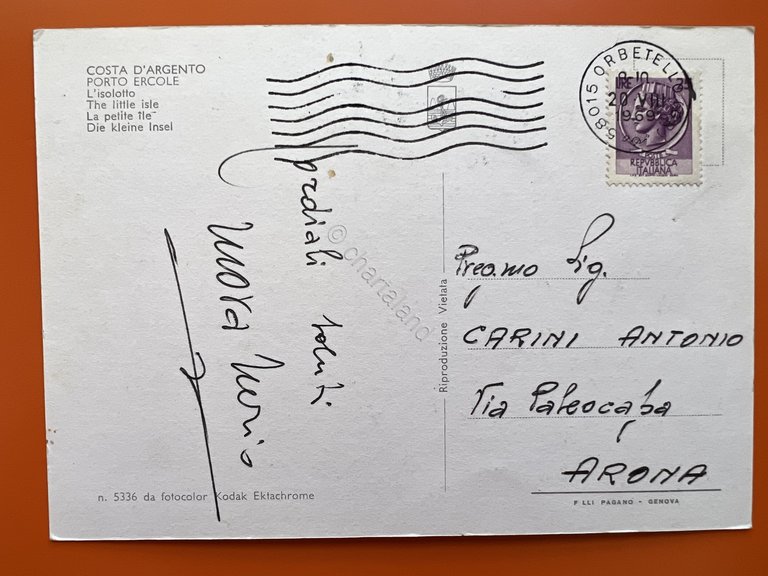 Cartolina - Costa d'Argento ( Grosseto ) - Porto Ercole …