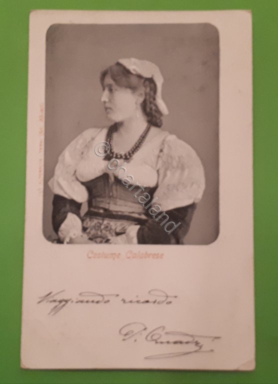 Cartolina - Costume Calabrese - 1900 ca.