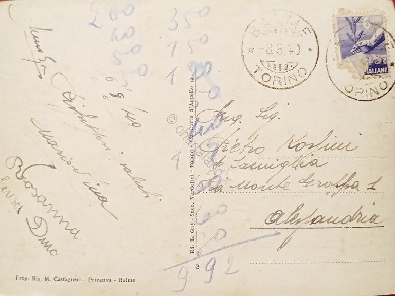 Cartolina - Costumi di Balme ( Torino ) - 1940