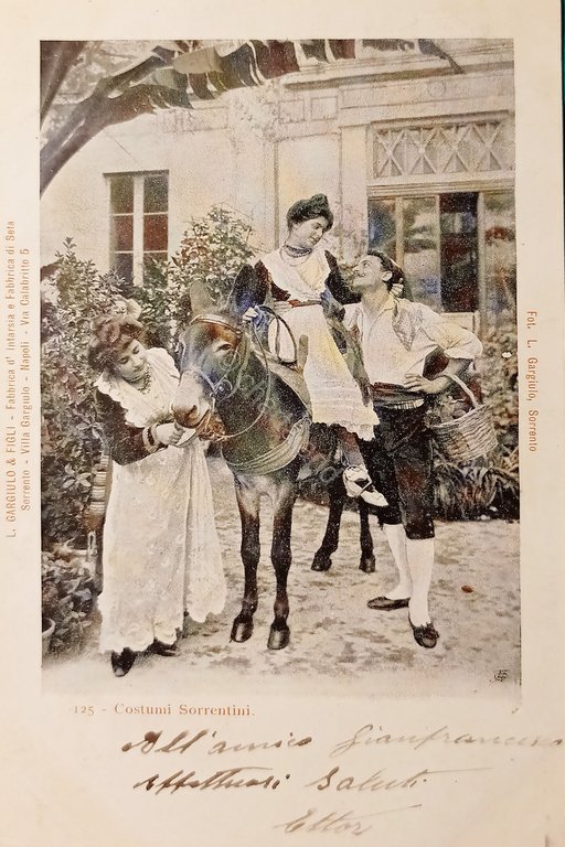 Cartolina - Costumi Sorrentini - 1904
