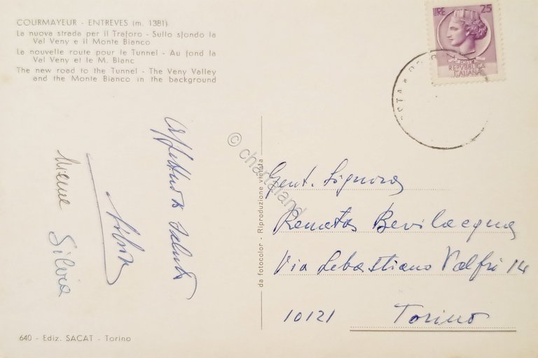Cartolina - Courmayeur - Entreves - La Nuova Strada per …