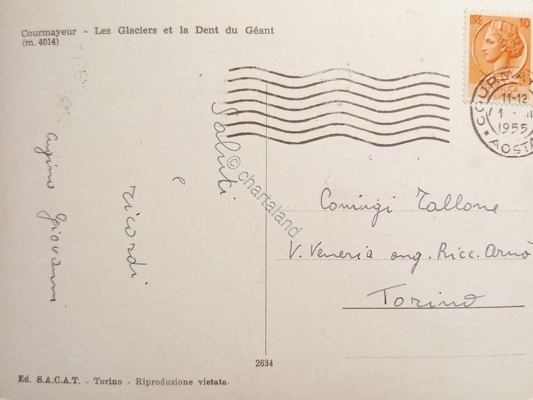 Cartolina - Courmayeur - Ghiacciai e Dente del Gigante - … | Immagine Gallery 6
