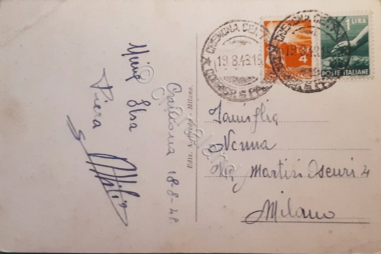 Cartolina - Cremona - Giardini Pubblici - 1948