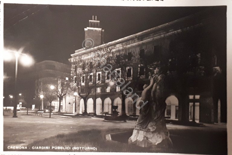Cartolina - Cremona - Giardini Pubblici ( Notturno ) - …