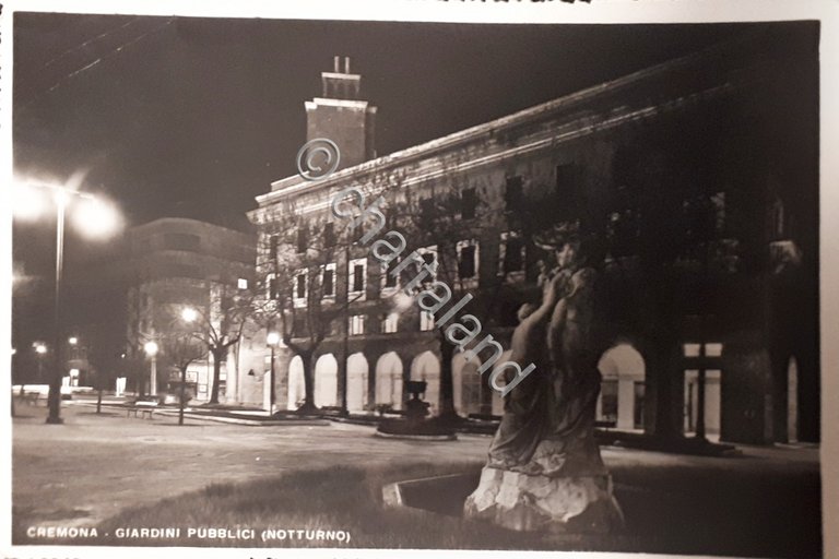 Cartolina - Cremona - Giardini Pubblici ( Notturno ) - …