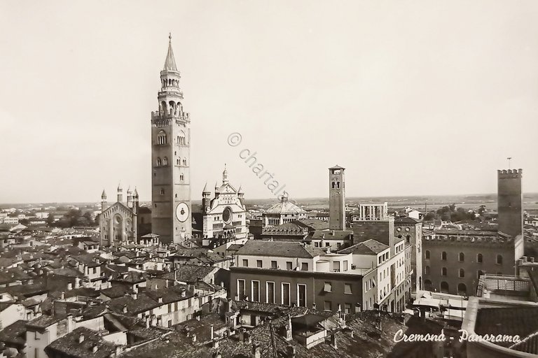 Cartolina - Cremona - Panorama - 1961
