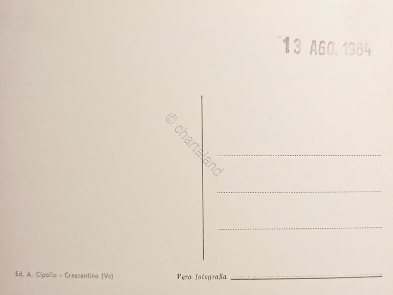 Cartolina - Crescentino - Campanile - Mastro Serra - 1964