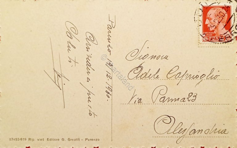 Cartolina - Croazia - Parenzo - Casa Veneta - 1930