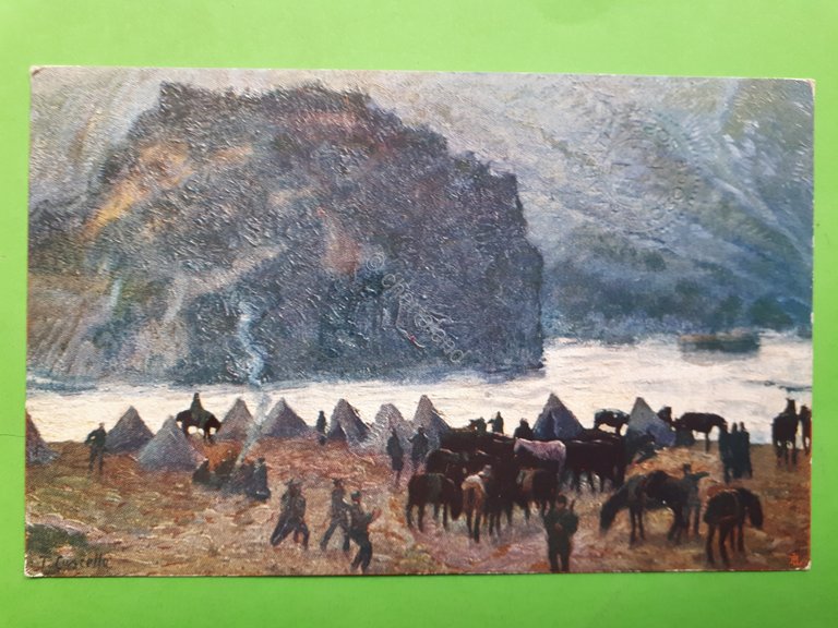 Cartolina - Croce Rossa Italiana - Piccolo accampamento (Cornale) - …