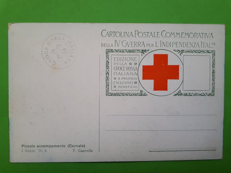 Cartolina - Croce Rossa Italiana - Piccolo accampamento (Cornale) - …