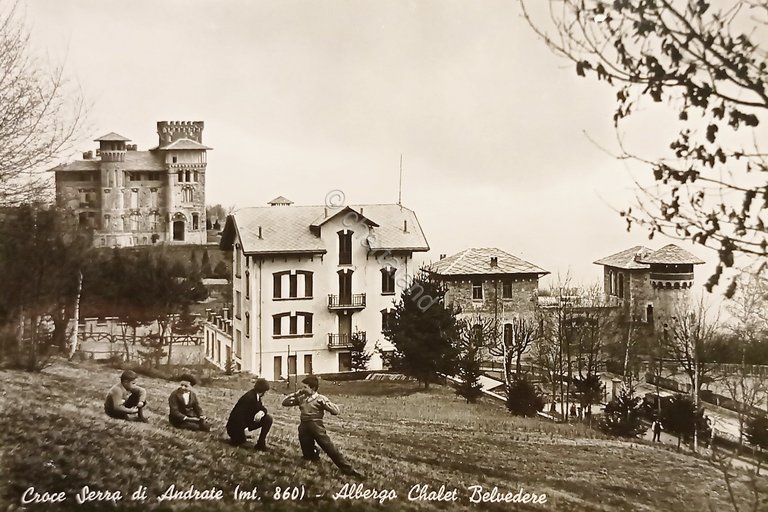 Cartolina - Croce Serra di Andrate - Albergo Chalet Belvedere …