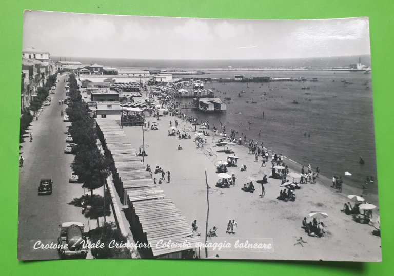 Cartolina - Crotone - Viale Cristoforo Colombo - Spiaggia balneare …