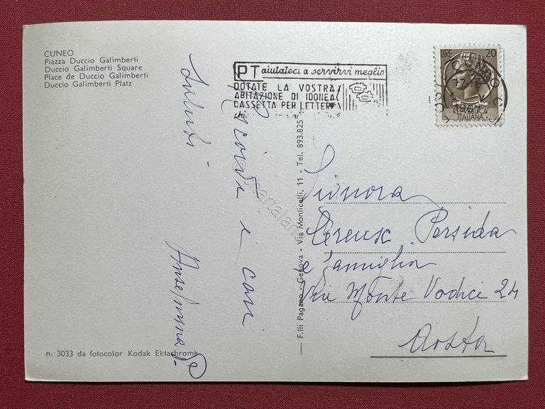 Cartolina - Cuneo - Piazza Duccio Galimberti - 1967 | Immagine Gallery 4