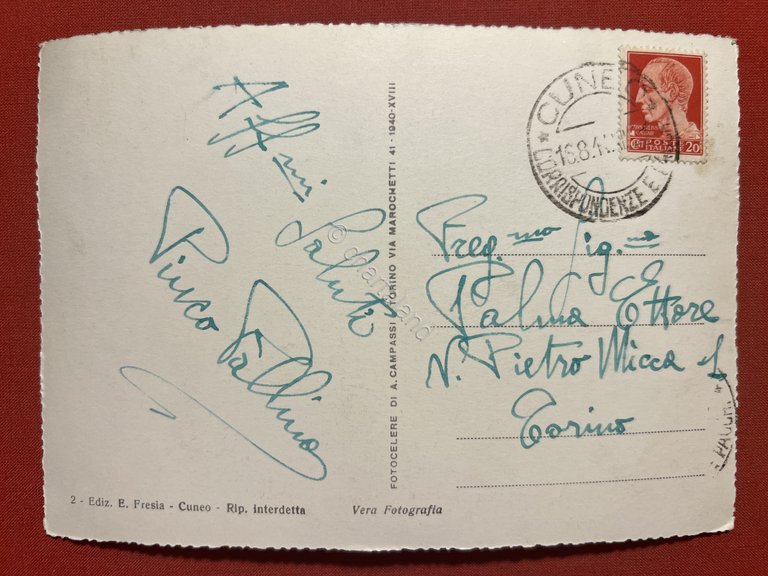 Cartolina - Cuneo - Santuario Madonna degli Angeli - 1940