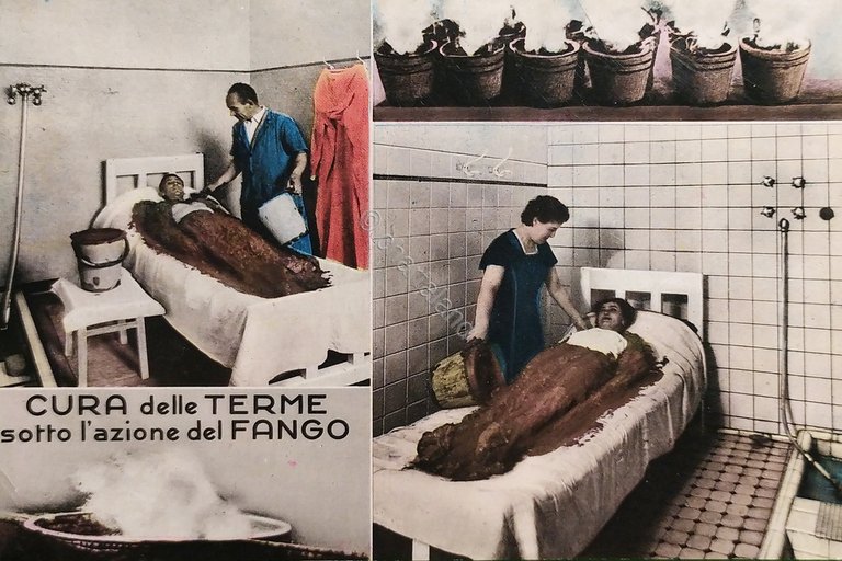 Cartolina - Cura delle Terme sotto l'azione del Fango - …