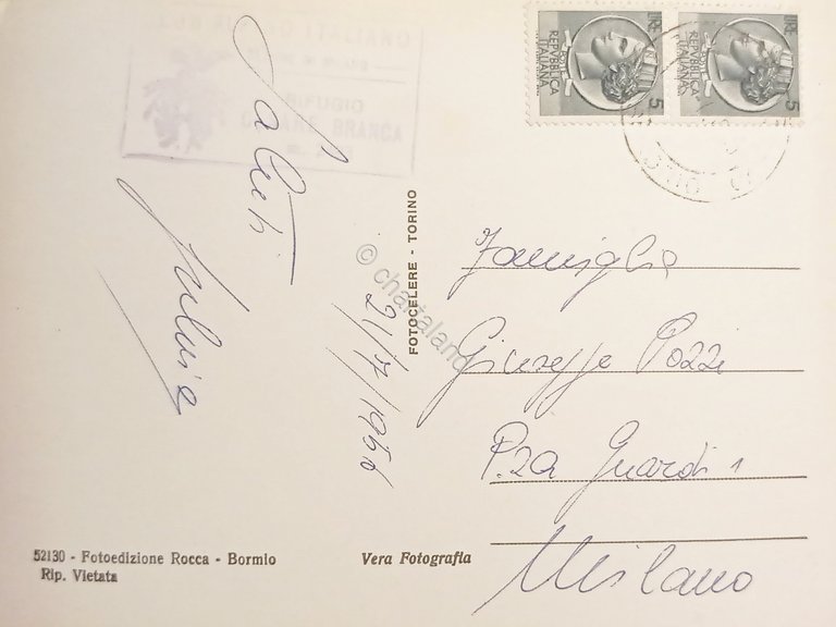 Cartolina - Dalla Capanna Branca - Cime S. Giacomo e …