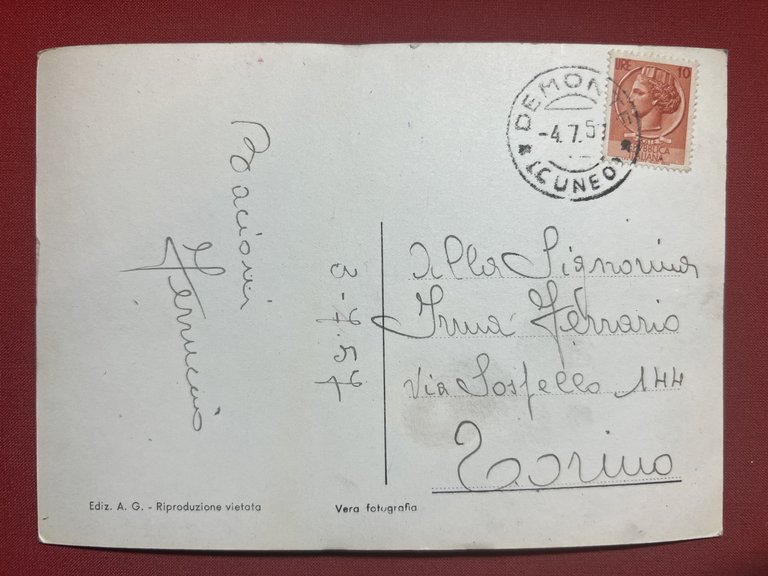 Cartolina - Demonte ( Cuneo ) - Scorcio panoramico - …