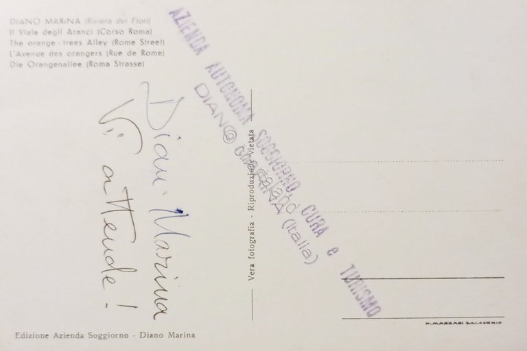 Cartolina - Diano Marina - Il Viale degli Aranci ( …