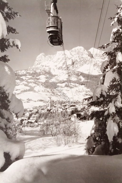 Cartolina - Dolomiti - Cortina con Funivia di Faloria verso …