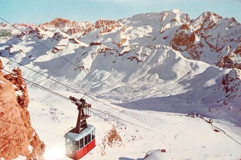 Cartolina - Dolomiti - Passo Pordoi - Funivia Sass Pordoi …