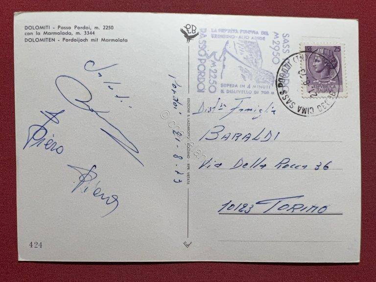 Cartolina - Dolomiti - Passo Pordoi con la Marmolada - …