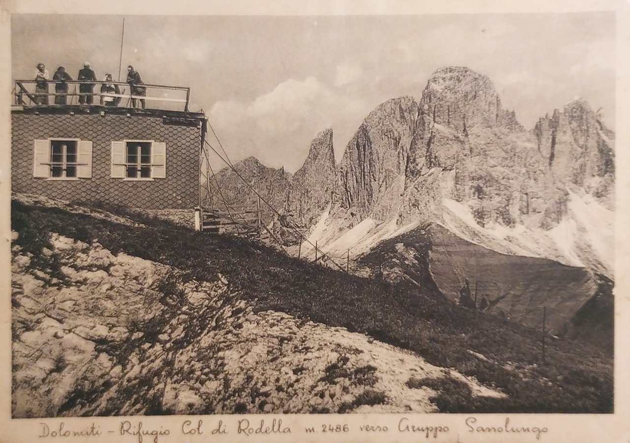 Cartolina - Dolomiti - Rifugio Col di Rodella verso Gruppo …