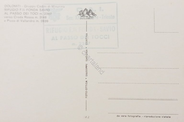 Cartolina - Dolomiti - Rifugio Fratelli Fonda Savio - 1970 …