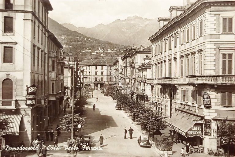 Cartolina - Domodossola - Corso Paolo Ferraris - 1948