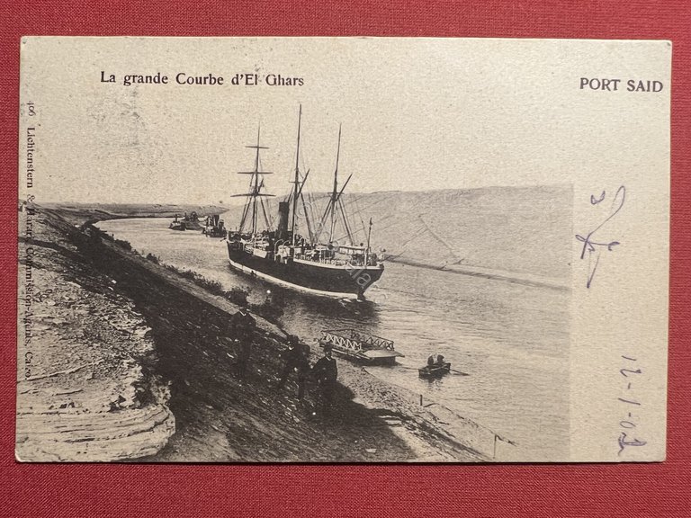 Cartolina - Egitto - Port said - La Grande Courbe …