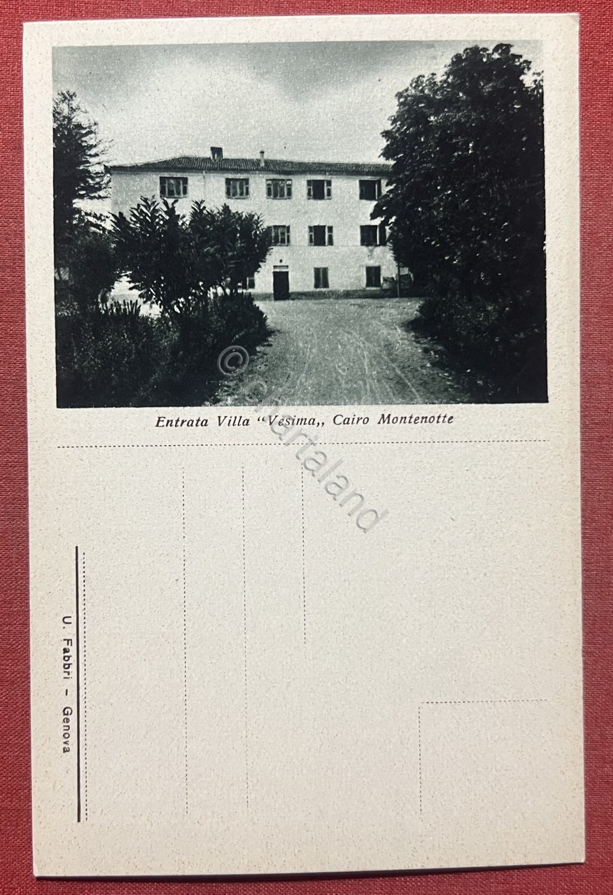 Cartolina - Entrata Villa Vesima - Cairo Montenotte ( Savona … | Immagine principale