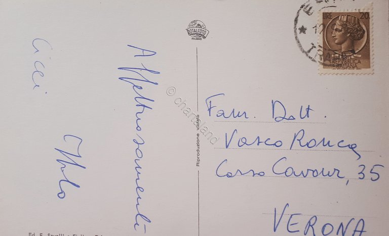 Cartolina - Erice - Veduta di Trapani e delle Egadi …