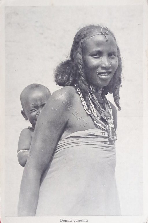 Cartolina - Eritrea - Tipi e Figure - Donna Cunama …