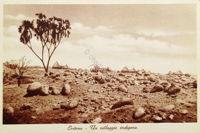 Cartolina - Eritrea - Un Villaggio Indigeno - 1930 ca.