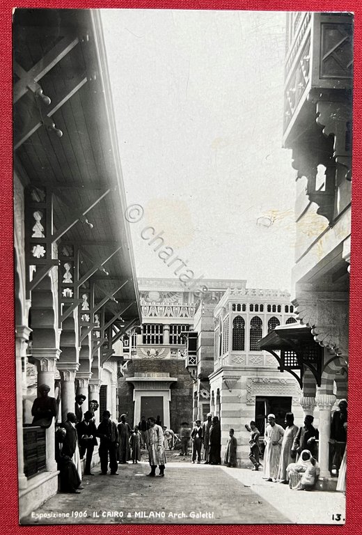 Cartolina - Esposizione 1906 - Il Cairo a Milano