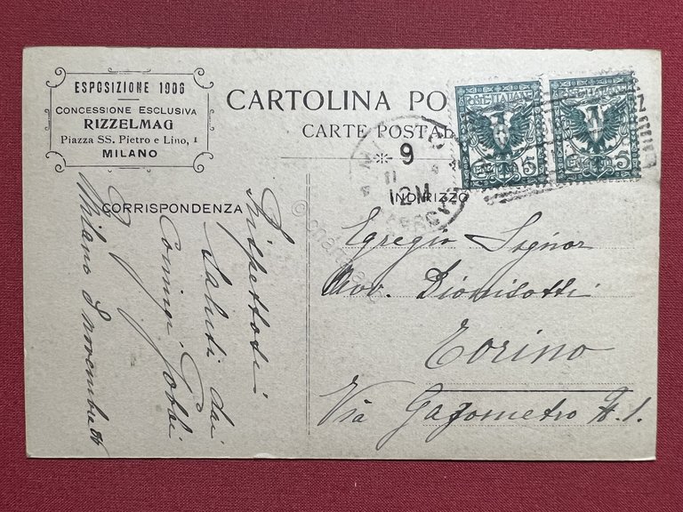Cartolina - Esposizione 1906 - Il Cairo a Milano